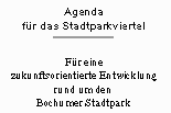 Agenda im Stadtparkviertel Bochum Aufruf Text